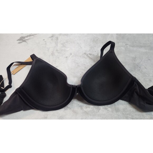 Skims Onyx Black 34DD Fits Everybody Scoop Plunge Bra BA-SCP-9216 NWT - Picture 2 of 6